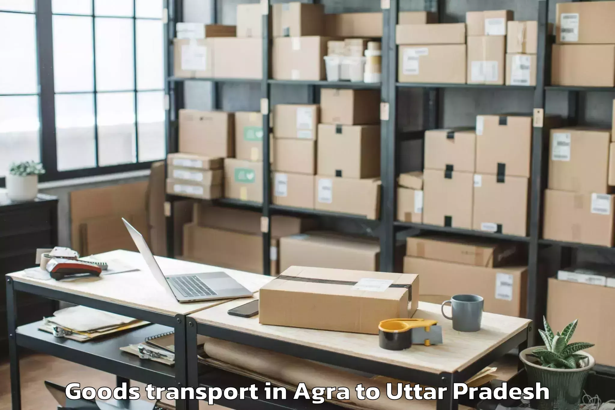 Top Agra to Kabrai Goods Transport Available